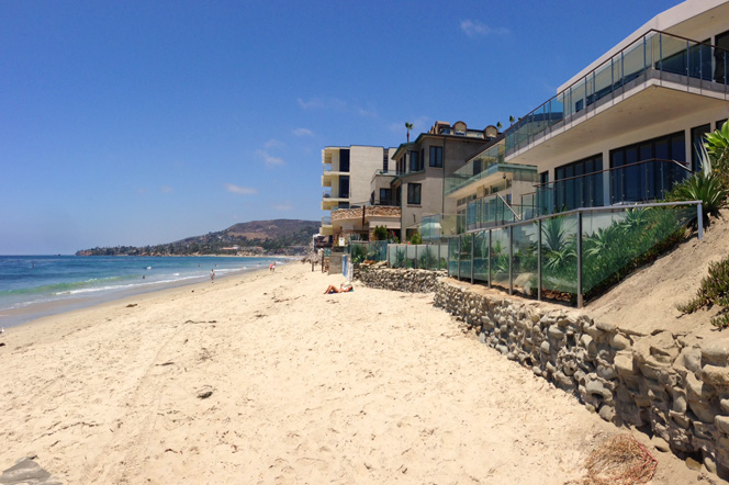 View Of Ocean Front Homes Near Anita Street Beach In Laguna Beach, California